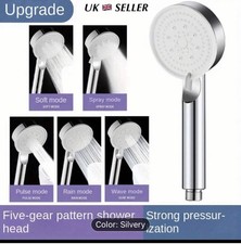 High Pressure Shower Head 5 mode For Electric Showers (SILVER)