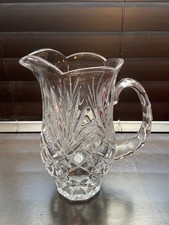 BEVERAGE PITCHER CRYSTAL 24% LEAD POLAND 8.25"  TALL