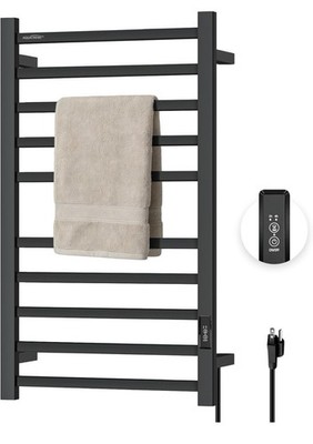 Electric Heated Wall Mount Towel Rack w/ Timer, Waterproof, stainless steel