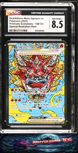 Hearthflame Mask Ogerpon ex graded CGC 8.5 for sale on eBay