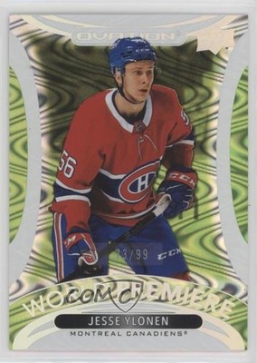2021-22 Upper Deck Ovation World Premiere Lime 73/99 Jesse Ylonen Rookie RC 19qt