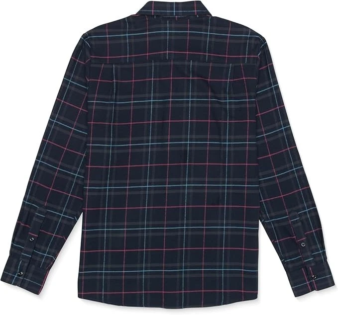 VOLCOM NETASTONE Men's L/S Flannel Shirt - NVY - Size Medium - NWT - Image 2 of 3