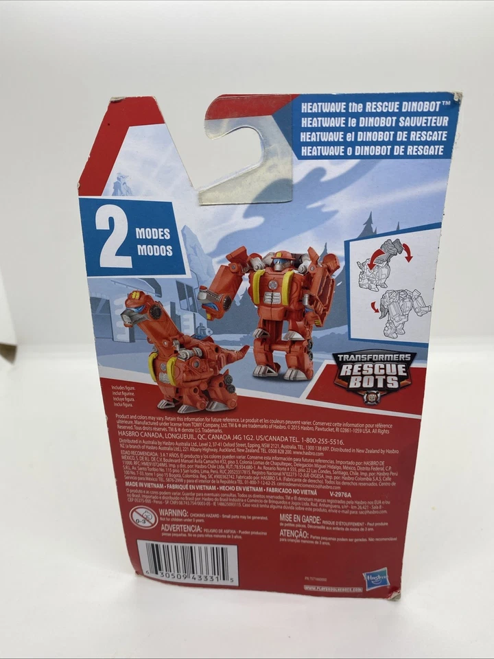 Hasbro Transformers Rescue Bots Heatwave The Rescue Dinobot Mini Action Figure - Image 3 of 4