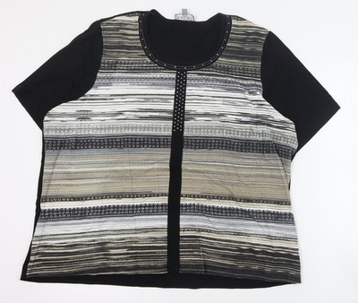 Basic-Bluse Damen UK Größe 2XL Laura Plus Mehrfarbig