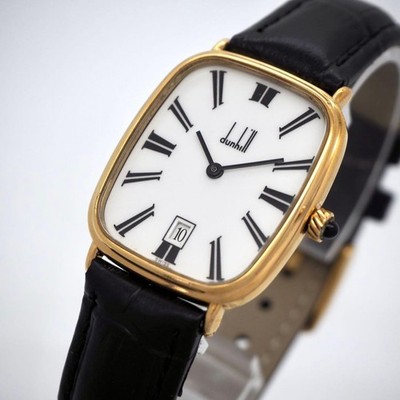 Dunhill Vintage Square Watch White Dial Men 27x32mm Classic wrist 19cm