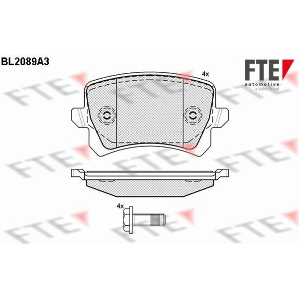 Fte 9010673 Bremsbelagsatz FüR Vw Audi Seat Passat Tiguan B7 Sharan Golf A6 C7-image