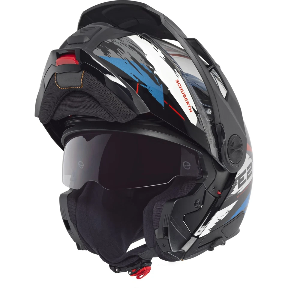 Motorrad Klapp Helm 57 (M) - Schuberth E2 Trail - blau-weiß-schwarz - Bild 2 von 4