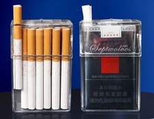 6Piece Cigarette Transparent Plastic Flip Hard Box Case Holder Waterproof ZX-35