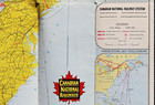 1958 CNR Railways Map Grand Trunk Railroad Canadian National Railway U.S. Canada — photo 8