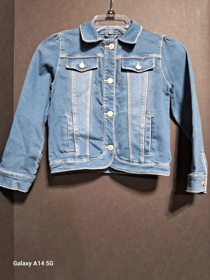 Jacket Gymboree Youth Girls S Blue Denim Decorated With A Tie - Image 2 of 4
