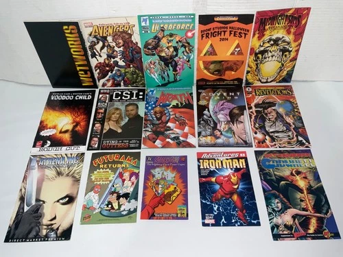 AVENGERS, FUTURAMA, IRON MAN, CSI, WETWORKS & MORE LOT OF 15 ASHCAN MINI COMICS