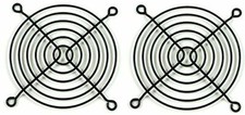 80mm Wire Computer Case Fan Grill / Guard - Black Set of Two 