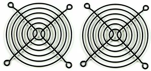80mm Wire Computer Case Fan Grill / Guard - Black (Set of Two)