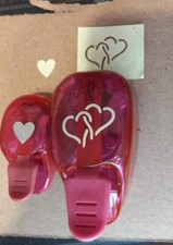 EK Success Medium Small Heart Paper Punches Whale Lever Lot Of 2