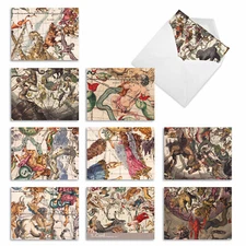 10 Assorted All Occasion Blank Note Cards with Envelopes - SKY SIGNS M2340OCB