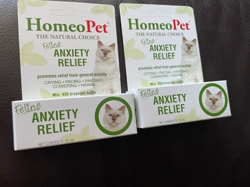 New Lot Of 2 Homeopet Feline Anxiety Relief Natural Pet Medicine 15 30 preview