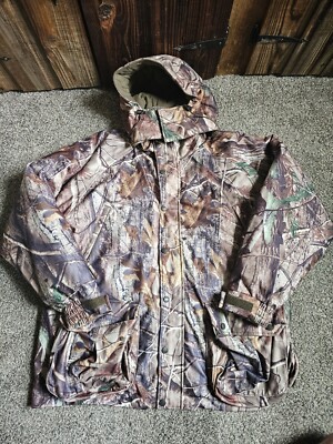 RealTree Camo Very Warm Puffer Jacket Coat Lined Hood Hunting Full Zip  Women XL - Main Image