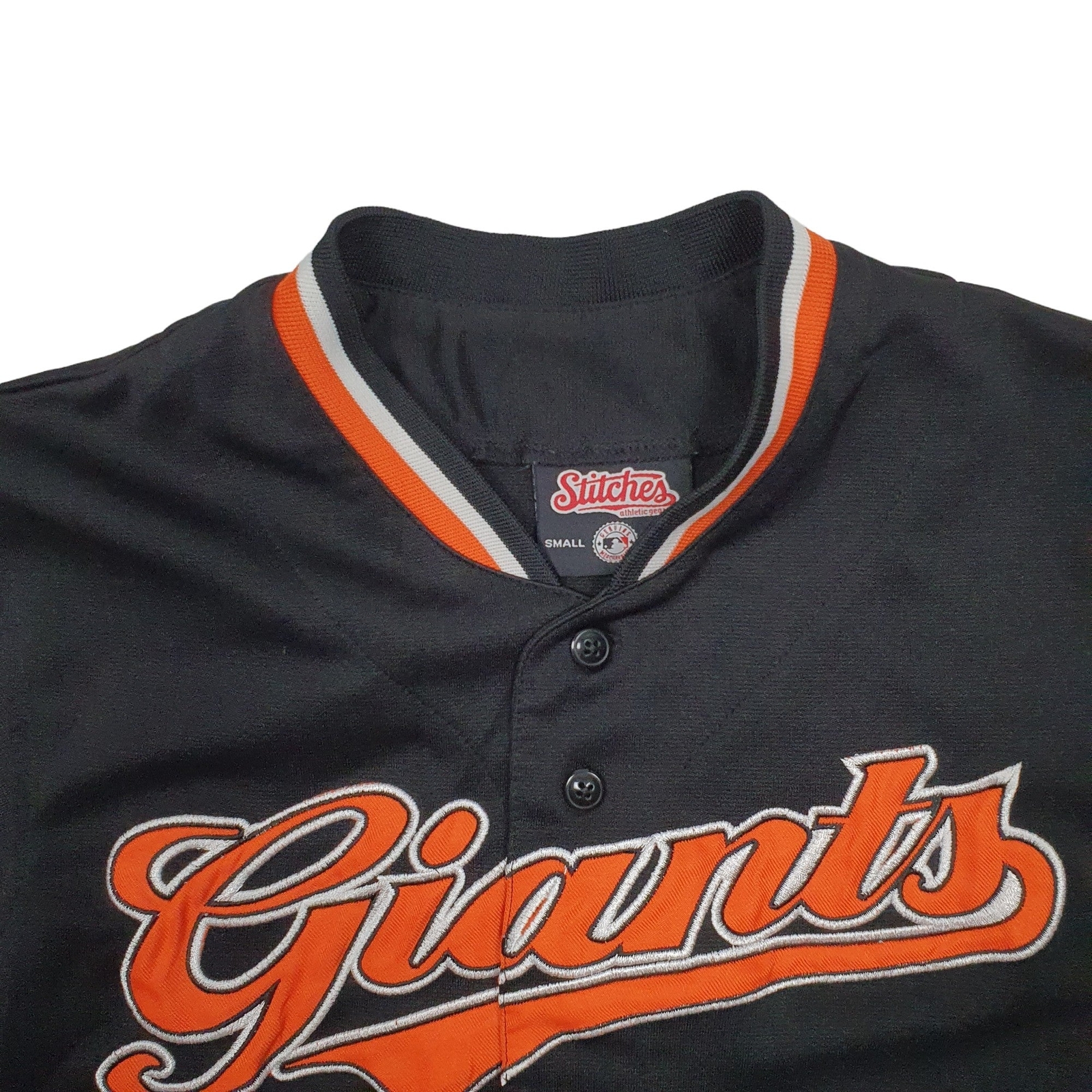 STITCHES Black T Shirt Tee MLB Baseball Jersey San Francisco Giants Womens XXS image 3