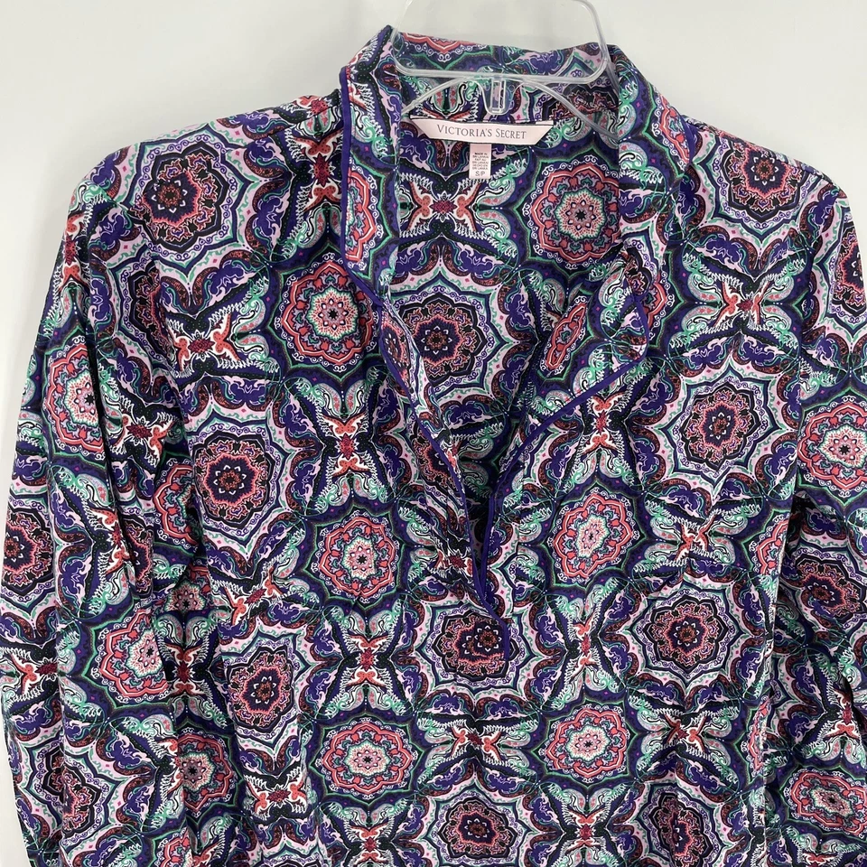 Camisa para dormir Victoria’s Secret para mujer talla pequeña manga larga algodón pulóver Foto 4 de 4