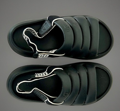 UGG Kids 4/Women's Size 6 Sport Yeah Slide Slingback Sandals Shoes Black - Picture 6 of 7