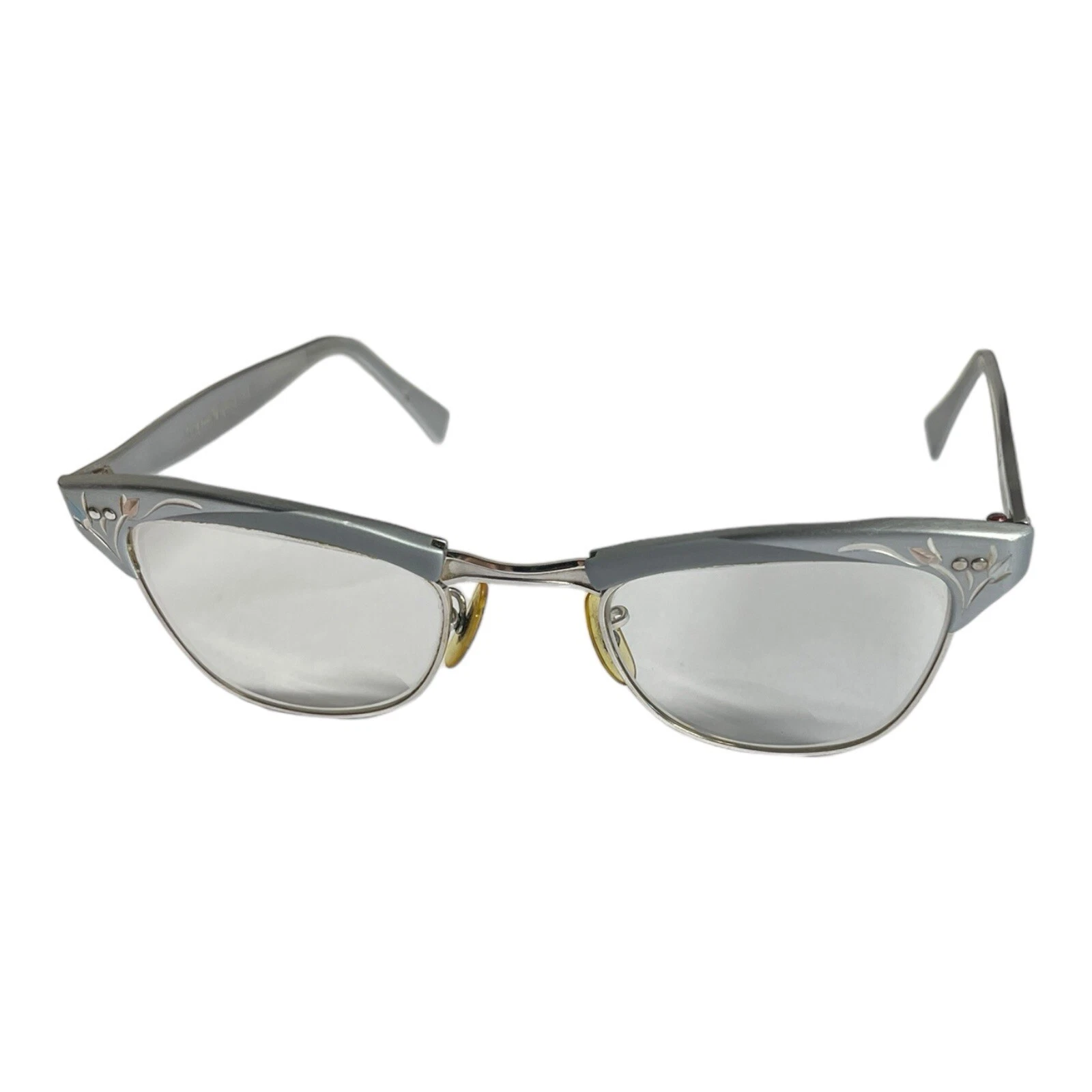 Vintage American Optical ALUM 5 1 2 Eyeglasses Frames 12KGF Cat Eye 46 22 140