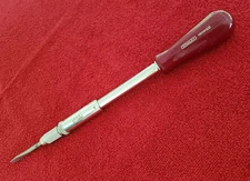 Vintage STANLEY YANKEE Spiral Ratchet Screwdriver # 130A Straight Bit Red USA 