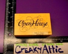PSX OPEN HOUSE FANCY RUBBER STAMP RETIRED F-1241 CREAKYATTIC