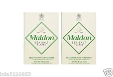 Maldon Sea Salt Flakes, 8.5oz Boxes (Pack of 2) - Imported from England