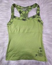 Tek Gear Work Out Tank Top Women s Size M Green Floral