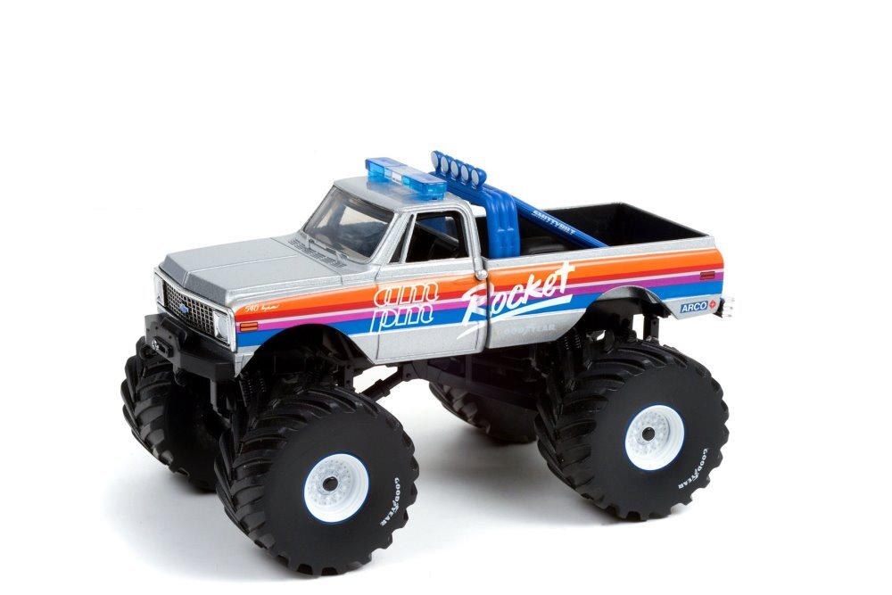 ミニカー GreenLight Chevrolet K-10 AM/PM BOSS Greenlight 1972 Chevy K-10 Monster Truck 