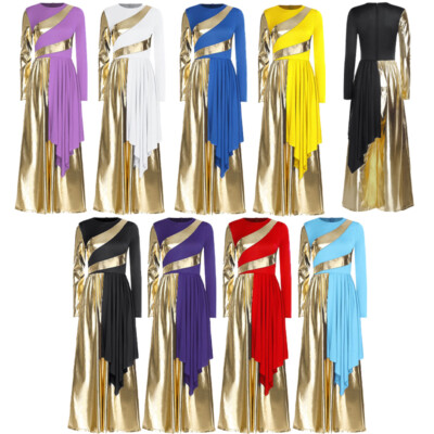 Damen Overall Patchwork Tanzbekleidung Overlay Bodysuit Color Block Liturgisch