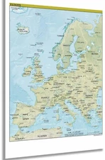 HISTORIX 2021 Europe Map - 24x36 Inch Wall Map of Europe Poster