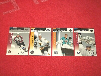 RAY BOURQUE 2002-03 UD PIECE OF HISTORY SP #'D SET OF 4 DIFFERENT (H-1620)
