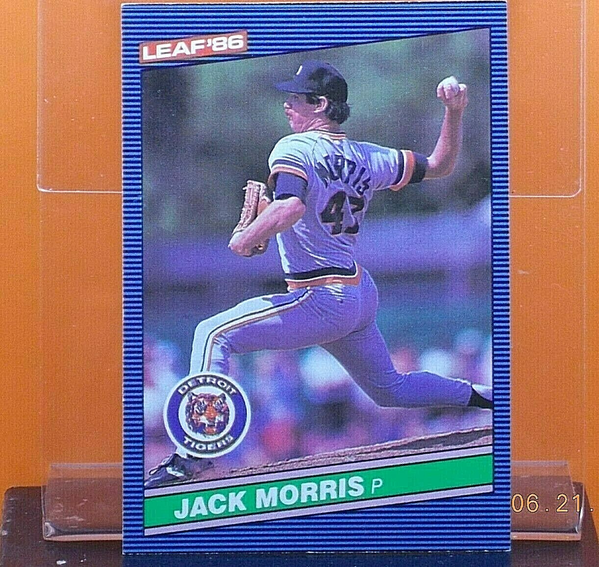 1986 LEAF Baseball Card # 38 *** JACK MORRIS *** Detroit Tigers