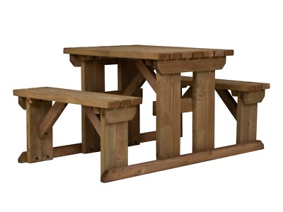 Picknicktisch und Bank Set Gartenmöbel - Abies