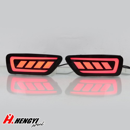 For Jeep Grand Cherokee 2011-2021 2X Tail Rear Bumper Brake Turn Signal Lamp Red - Picture 5 of 8