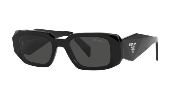 Prada PR17WS Black Women Sunglasses with Dark Grey Lens 49mm