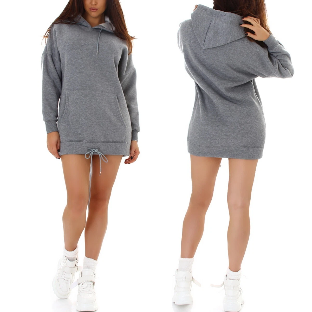 SACAI Felpa con cappuccio donna pullover oversize cappuccio pullover abito pullover marsupio 36 42