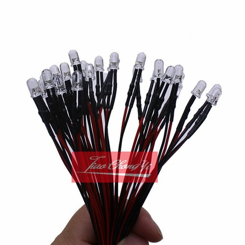 5-100X DC12V 5MM LED Diode Clear 18cm Cable Pre-Wired Plastic - Picture 7 of 10