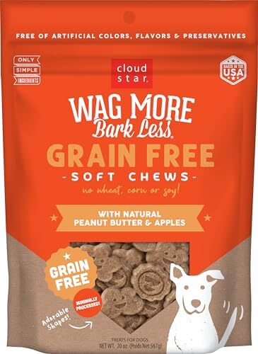 Wag More Bark Less Soft Chews 1.25 Pound (Pack of 1) Peanut Butter & Apples - Picture 2 of 7