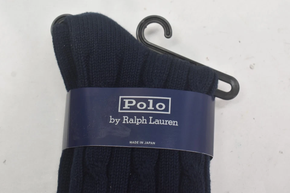 Ralph Lauren Polo Pony Damas Cable Tejido Bota Calcetines Azul Marino Suéter Tejido 4-10 Foto 2 de 4