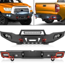 Rear Or Front Bumper With Sensor Holes & D-rings For 2007-2013 Toyota Tundra