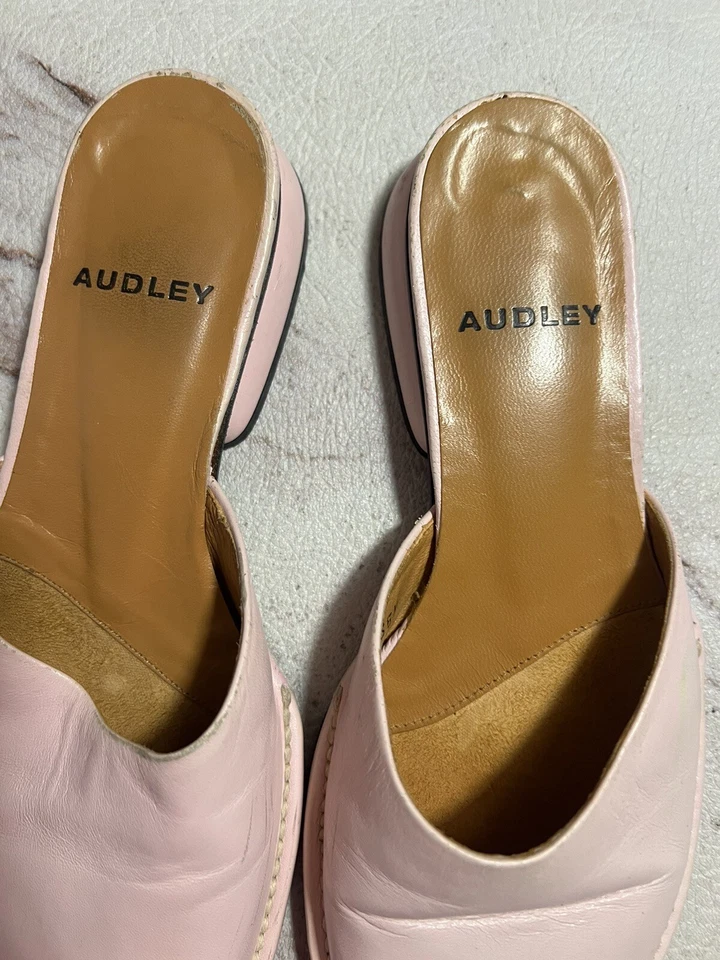 Zapatos sin cordones de cuero rosa Audley Mule 35,5 Foto 3 de 4