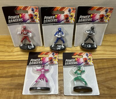 Mighty Morphin Power Rangers Mini Figures - Complete 5 PC Set - Hasbro Just Play