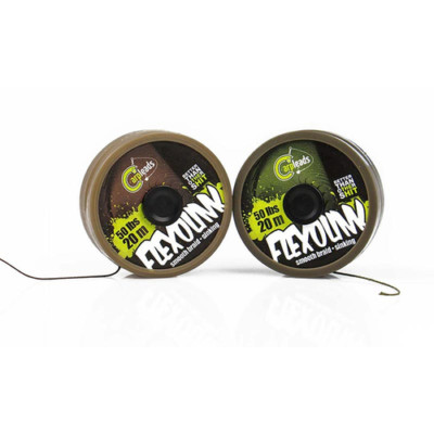0,70 EUR / Meter CARPLEADS Flexolink 50lbs green / brown 20m XTRA STRONG!
