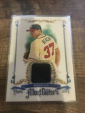 2013 ALLEN & GINTER'S WORLD'S CHAMPION RELIC #AGFR-BB BRANDON BEACHY JERSEY