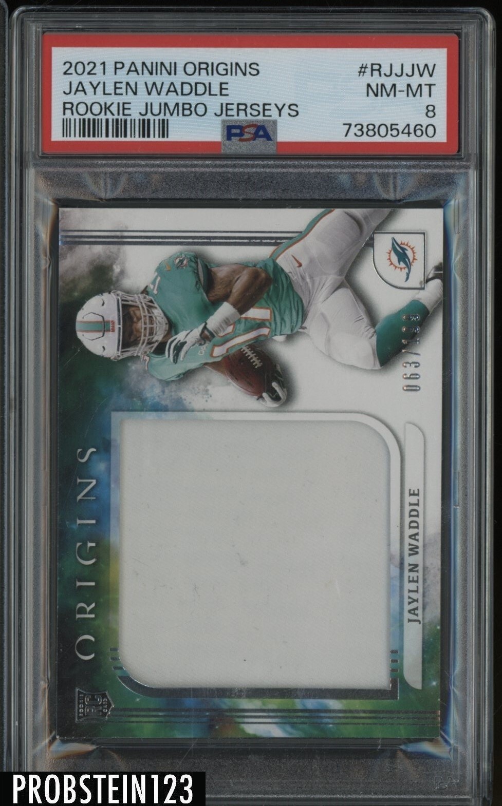 Jaylen Waddle Panini Origins Rookie Jumbo Jerseys #RJJJW Base