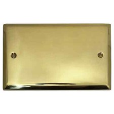 G&H SB32 Spectrum Plate Polished Brass 2 Gang Double Blank Plate