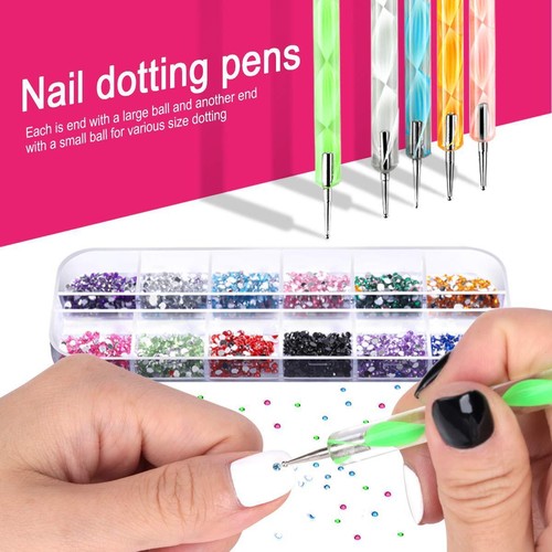 34Pcs Professional Nail Gel Brushes Acrylic Brush Nail Art Dotting Pen Drawing - Picture 14 of 24