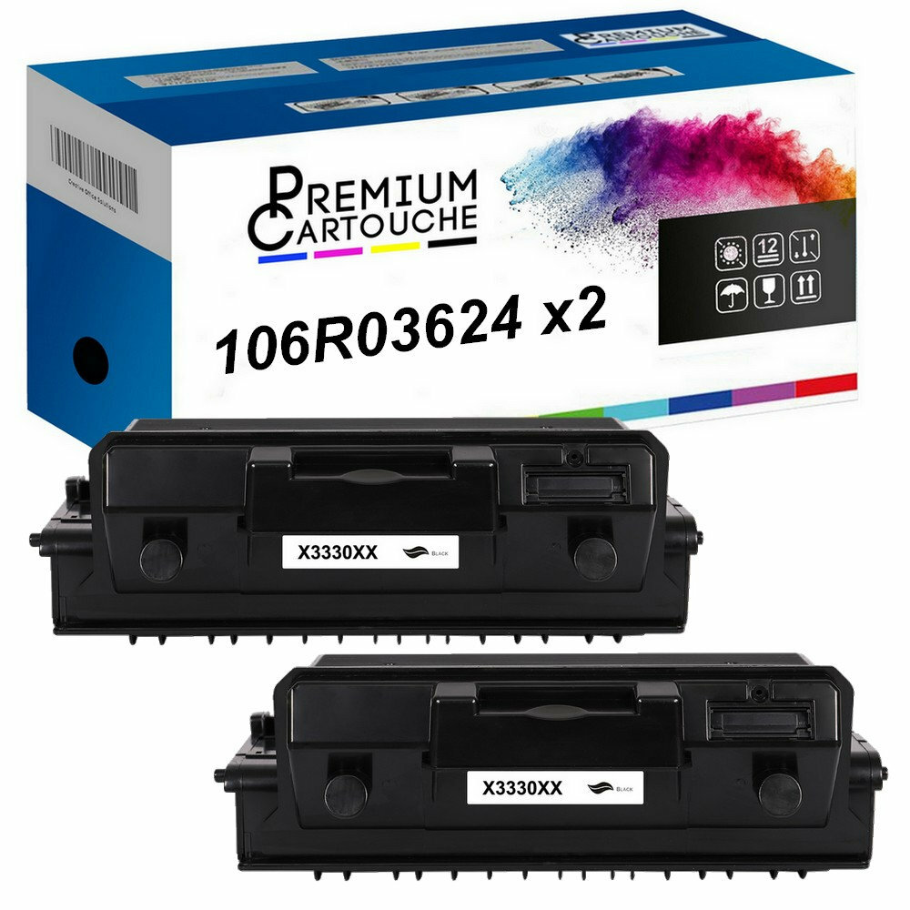 Toner 106R03624 Noir Compatible XEROX : Haute capacité 30000 pages
